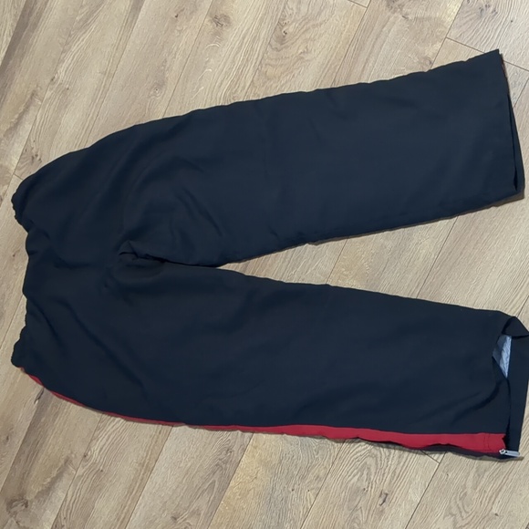 Vintage Nike Pants Black Red Stripe Lined Windbreaker Basketball warm size M - Picture 4 of 10